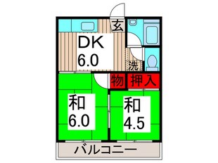第二タウンコ－ポ  浅田の物件間取画像